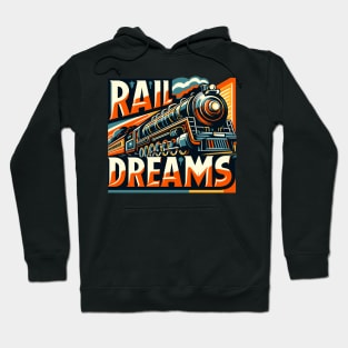 Vintage train, Rail Dreams Hoodie